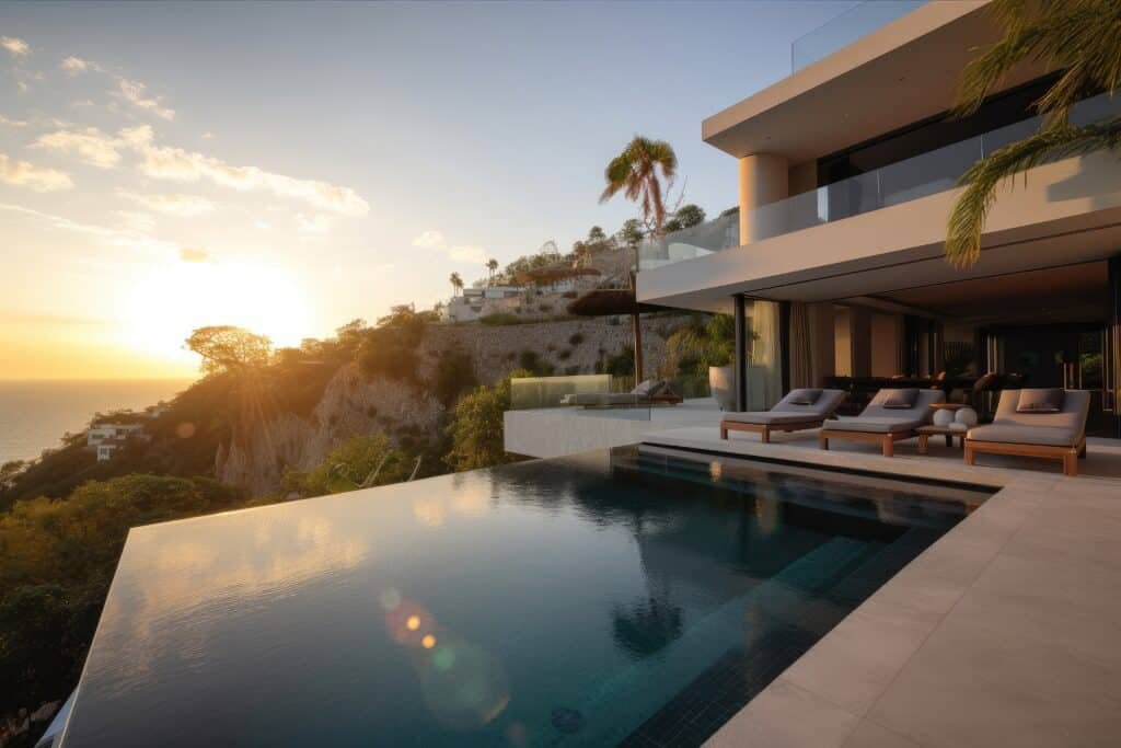 luxury villa with infinity pool & extensive outdoor spaces